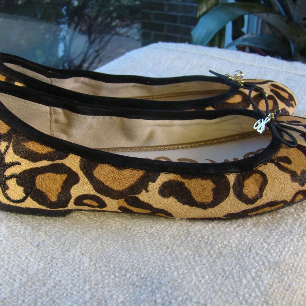 Sam Edelman Felicia leopard real fur ballerina flat, Size 7.5 W - Picture 7 of 9